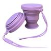 Foldable Silicone Travel Cup with Lid Reusable Water Bottle for Outdoor Camping Gym Heat-Resistant Coffee Cup BPA-Free Portable Mouthwash Cup