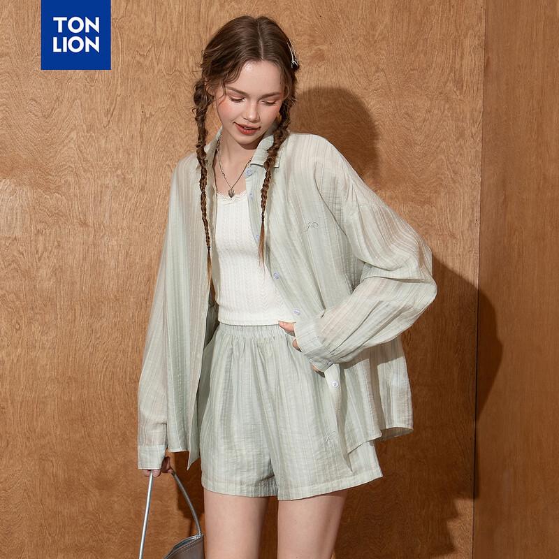 Женский летний комплект: рубашка и шорты TonLion M