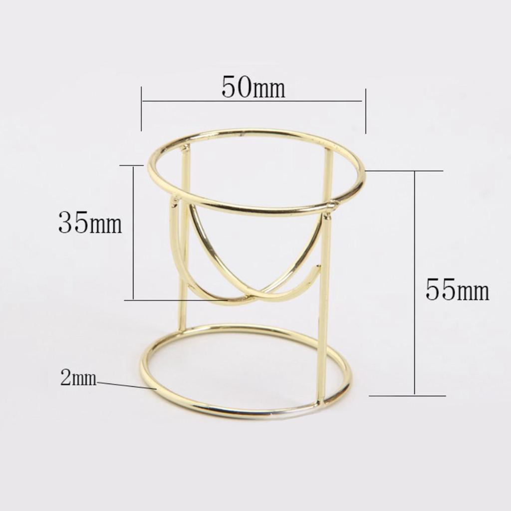 Metal Display Stand for Crystal Glass Lens Ball Divination Photography Base Sphere Globe Holder, 50mm Diameter