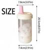 Gift Cute Design Pink Bow Straw Water Bottle Clear Portable Bubble Tea Cup Plastic 500ml Coffee Cup Outdoor Use