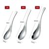Desirable 5-Piece Stainless Steel Spoon Set, Dishwasher Safe, Easy to Eat, for Curry, Hot Pot, Fried Rice, and Chinese Rice Bowls (Medium Size (3.8 x