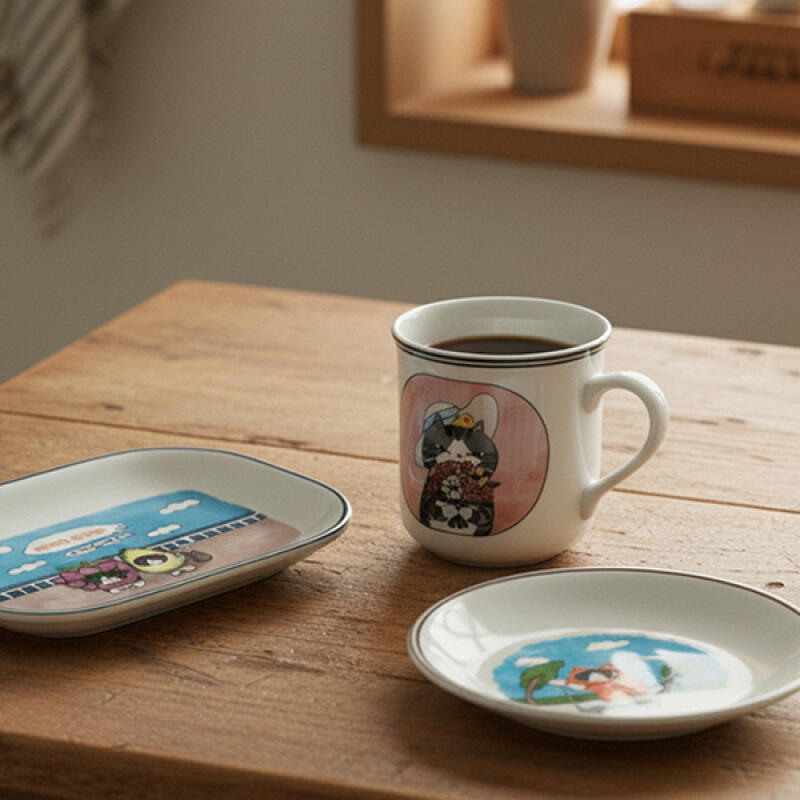 Morineko Cute Pop Art Cat Coffee Mug 360ml 1P black cat