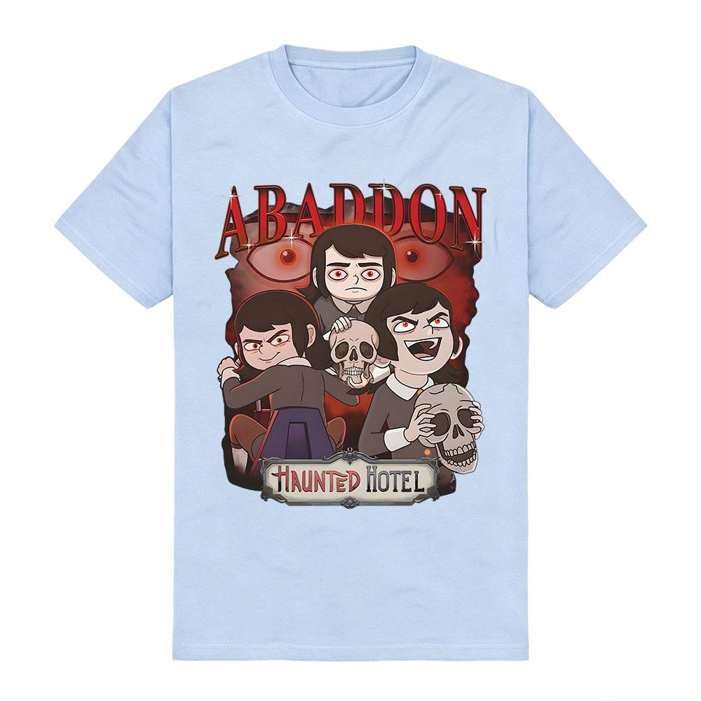 T-shirt Cuore Infranto Hotel Infestato Stampa Grafica Abaddon Merch T-shirt Unisex Streetwear Cotone Morbido Manica Corta T-shirt Donna Uomo
