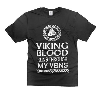 Viking Blood Runs Through My Veins Shirt Viking DNA Shirt Viking Patriotic Tee