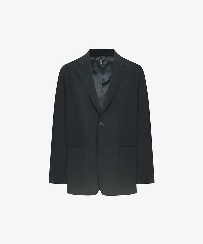 Sieg 2-Button Notched Lapel Setup Jacket Black (Pjeah4036)
