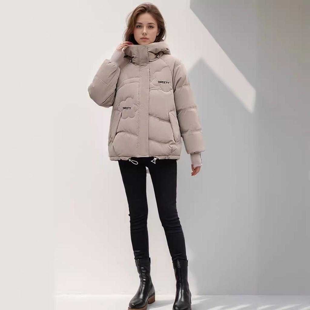 Demi-season Jacket For Women 2024 Winter Women's Cotton Jacket Female Casual Hooded Zipper Short Parkas Coats Women's Clothing