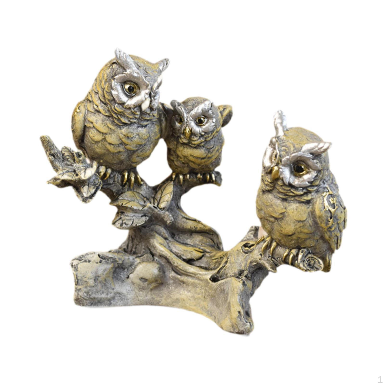

Величественная статуэтка совы для домашнего декора - элегантная скульптура животного для офиса или гостиной Style D