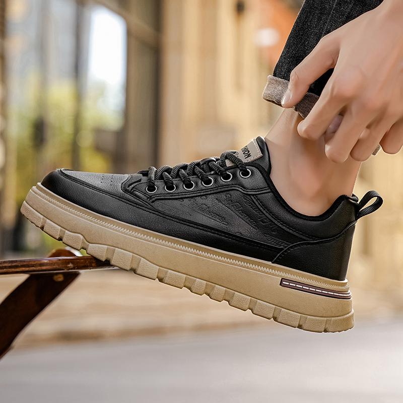 New Men's Classic Fashion Low Top Thick Sole Skateboarding Shoes Comfortable Soft Sole Basketball  Sneakers