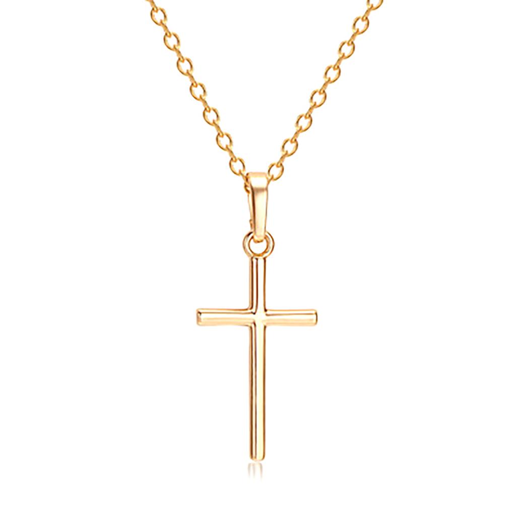 Jednoduchý temperamentní křížový náhrdelník s přívěskem pro muže ženy všestranné minimalistické vintage náhrdelníky šperky doplňky dárky