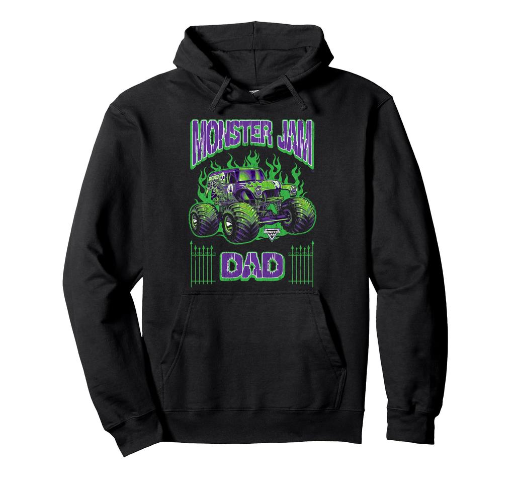 Monster Jam Grave Digger Dad Family Motorsports Hoodie