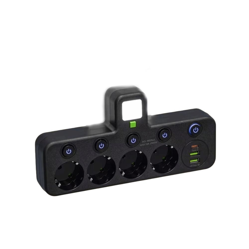 Wall Mounted EU Plug Outlet Type-C Ports Outlet Electrical Socket Socket Adapter Home Offices