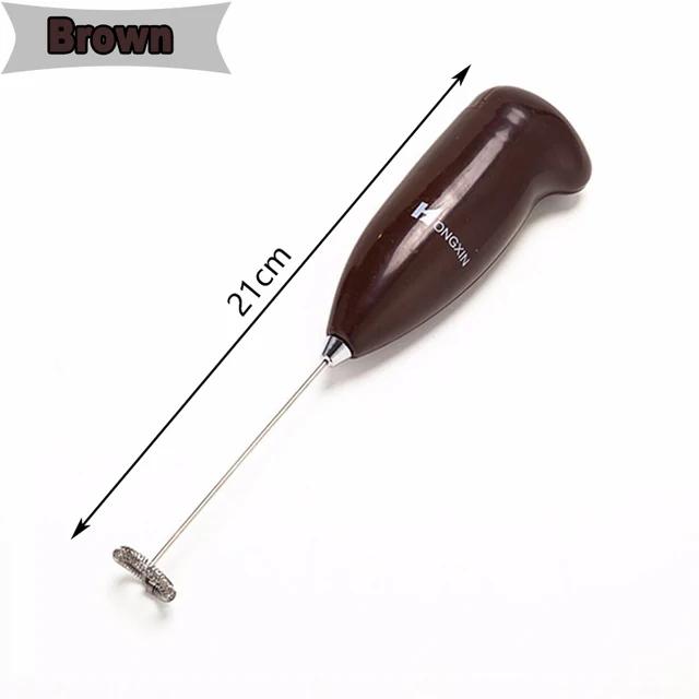 

Новый мини-электрический вспениватель молока, креативный венчик для кухни из нержавеющей стали, венчик для кофе и молока, автоматический миксер для сухого молока, бытовой коричневый