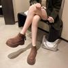 Martin boots women's autumn and winter new thick-soled small man height increase versatile short boots retro