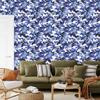 Military Camouflage Wallpaper Blue and Navy for Living Room and Bedroom 50x1000