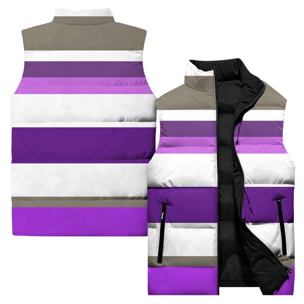 Ladies' Casual And Fashionable Sleeveless Vest Conventional Pattern Cotton Jacket