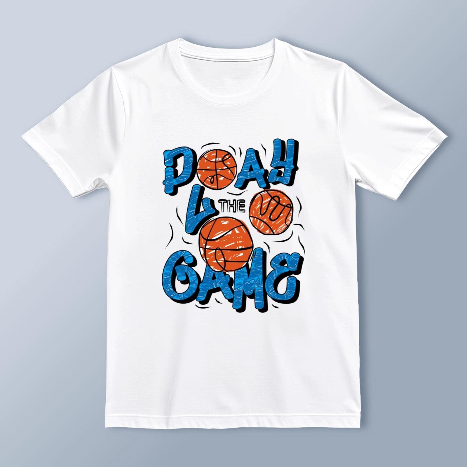 

Play The Game Basketball Graphic T-Shirt | Sports Streetwear | Unisex Casual T L