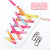 Brand Glitter Shoelaces Without Ties Elastic Laces Sneakers Tennis No Tie Shoe Laces Kids Adult Wide Shoelace Shoe Accessories