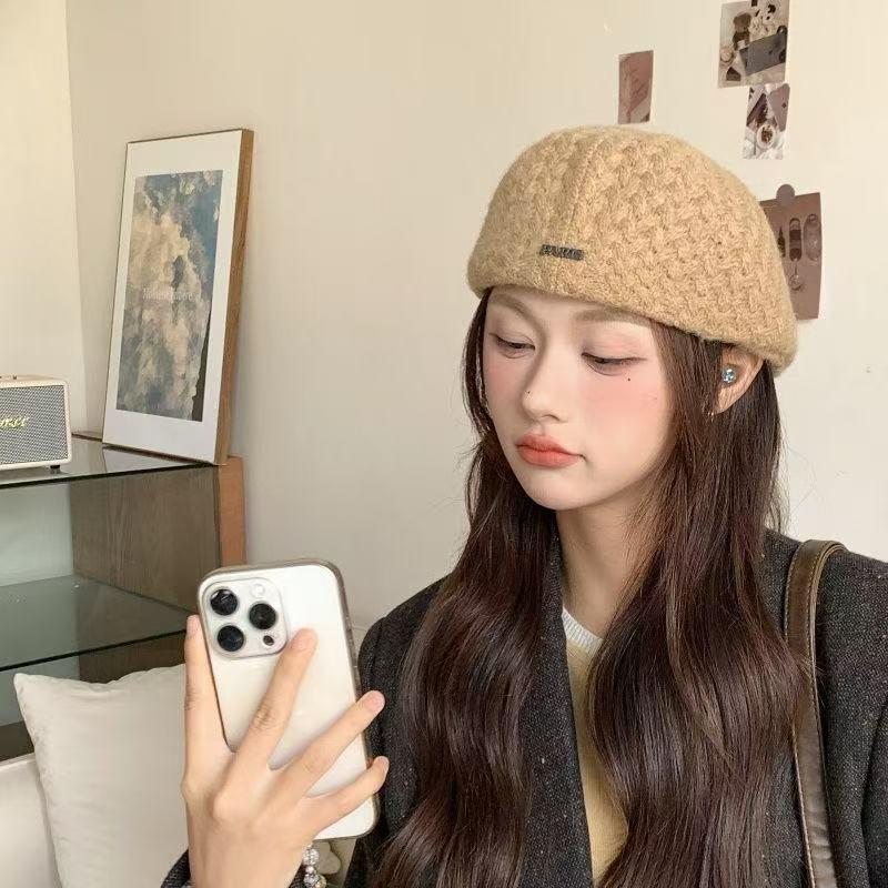 2025 Autumn/Winter Korean Two-Way Beret: Chic Women's Painter Hat for a Slimmer Face