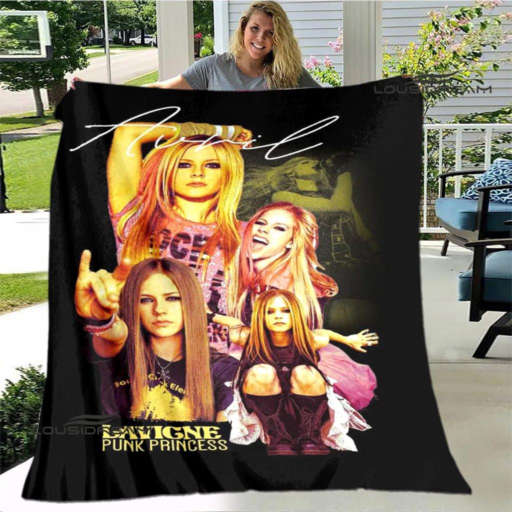 Singer AVRIL LAVIGNE Printed blanket Flannel Warm blankets Soft and comfortable blanket bed linings cubre cama Birthday Gift