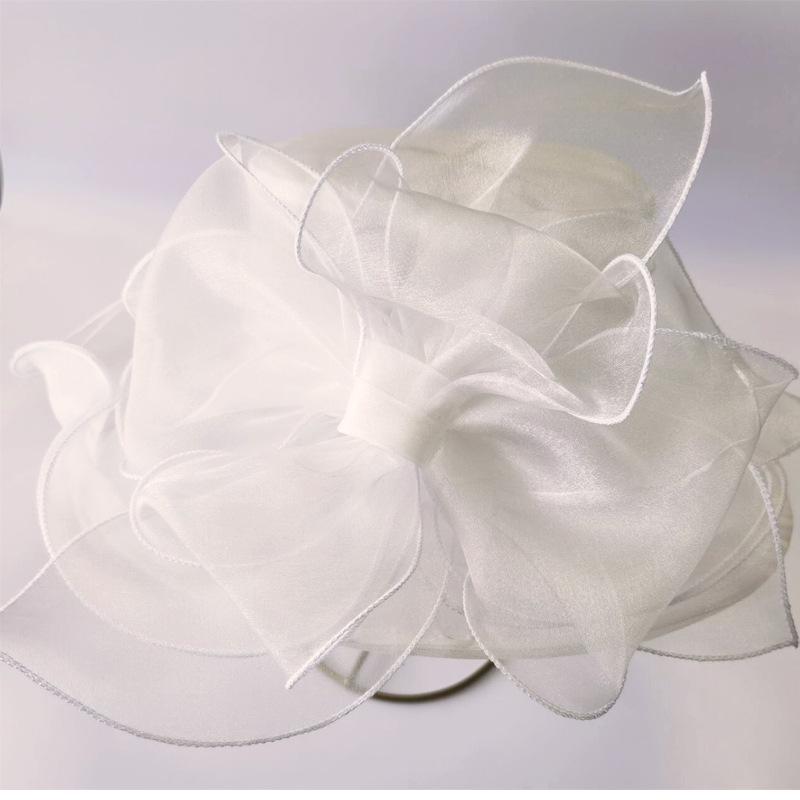 Women's Large Bowknot Mesh Sun Hat - Breathable Summer Protection for Outdoor Travel & Beach