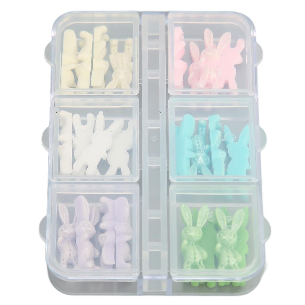 1 Kutu Tavşan Tırnak Sanatı Dekorasyonu Taşınabilir Güvenli Reçine Tırnak Sanatı Süsleri Sonbahar Kış İçin