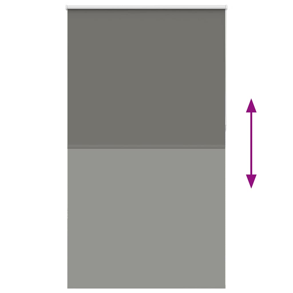 Blackout Roller Blind Grey 125x230 cm Fabric Width 121.6 cm Polyester