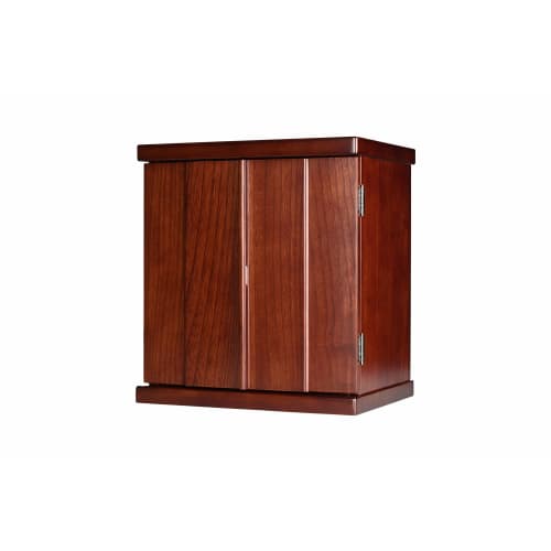 Oda Kobo Mini Buddhist Altar, Furniture Style, High-Quality Solid Paulownia Wood, Lightweight, with LED Lighting (Walnut Color, Size 14)