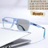 New Anti Slip Eyeglass Frame, Light Sensitive Color Changing Spring Foot Flat Mirror, Anti Blue Light Myopia Glasses 6078
