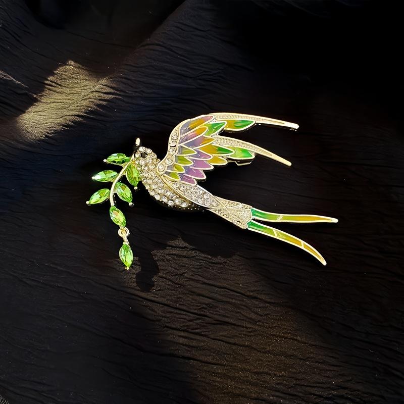 National Style Fashion Retro Swallow Brooch Premium Sense Willow Branch Clothing Pin Suit Dress Cheongsam Accessories