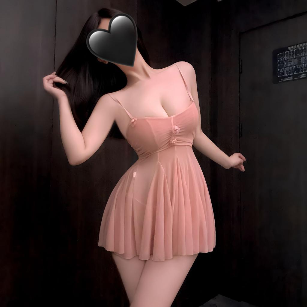 Sexy young woman lingerie abstinence passion wife seduction small chest suspenders pajamas pure desire flirting nightdress set