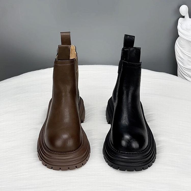 Women's shoes 2026 new short boots Women's new autumn and winter British style Chelsea chimney boots