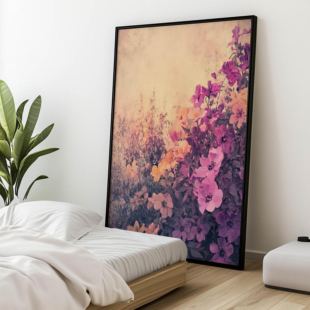 Kwiatowy Spokój Kwiatowy Spokój, 30X40 Cm, Rama Drewniana Jasny Dąb, Papier Matowy 230 Gsm