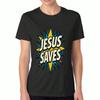 Jesus Saves Jiu Jitsu Women's Cotton T Shirt, Premium Cotton Graphic, Durable And Comfy, Relaxed Fit, Casual Fashion Tee. Jesus Grappling Art, Jiu Jit