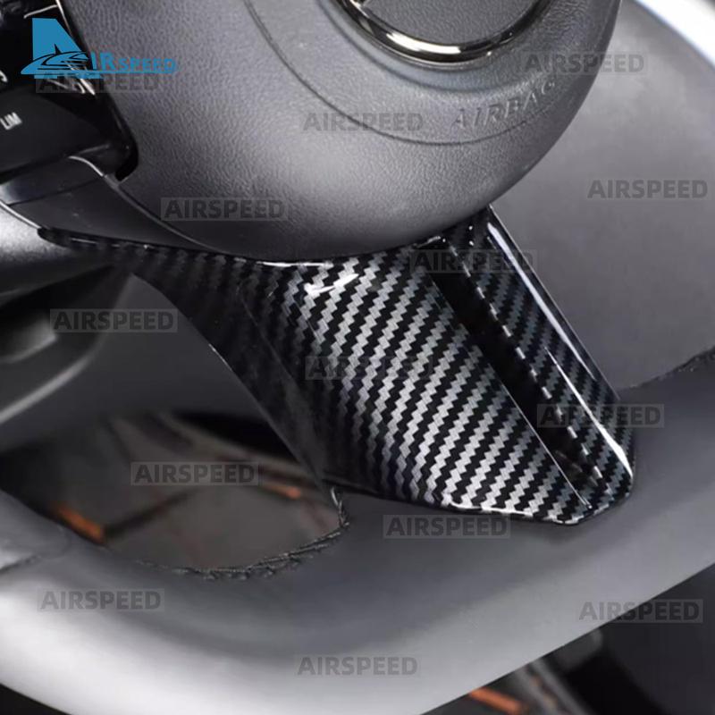 ABS Carbon Fiber Steering Wheel Frame Cover Trim For Mercedes Benz C Class W206 GLC X254 2024 2025 Car Interior Accessories