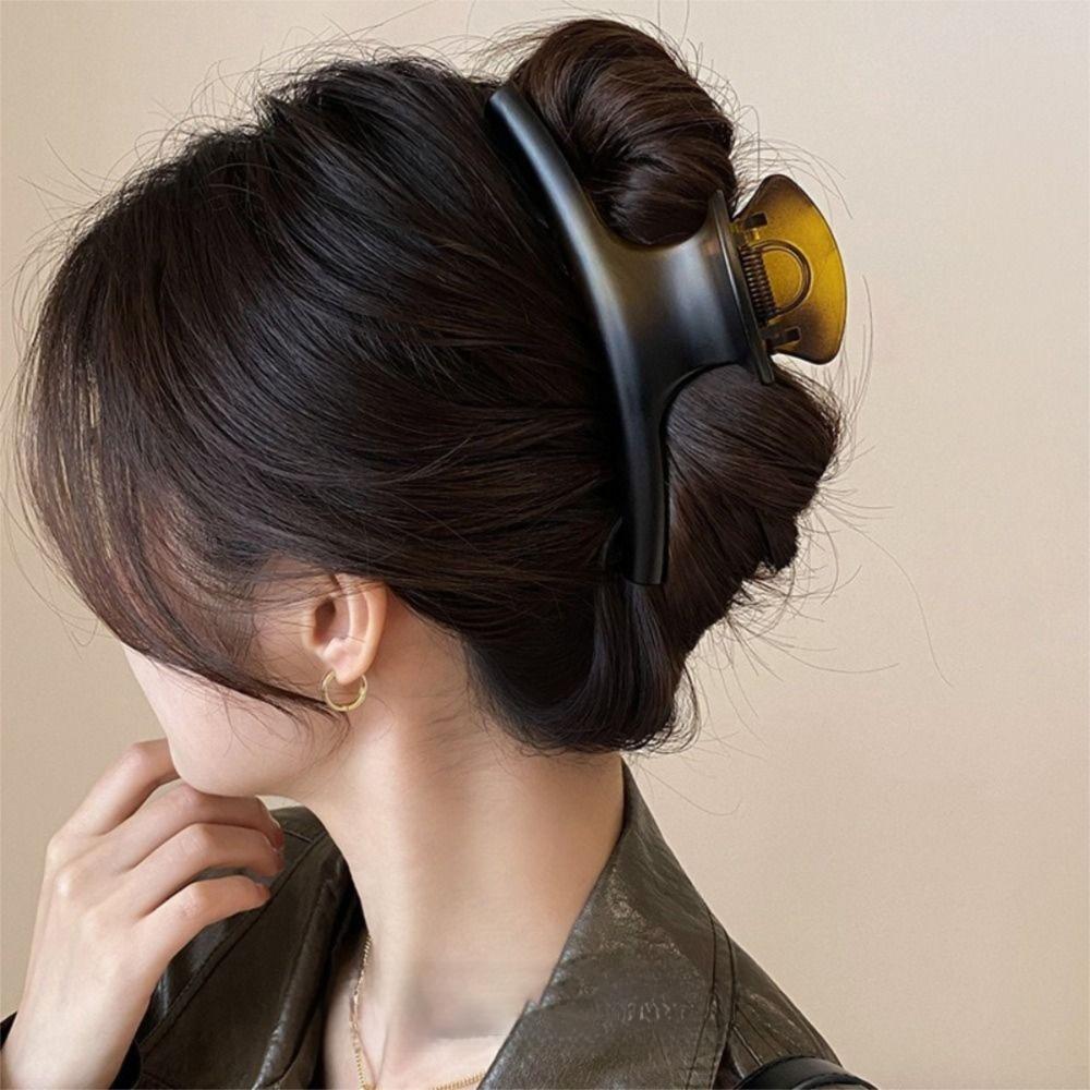 15cm Size Hair Claw Clip Arc Shaped Shark Clip Stylish Large Hair Clip  Women Use