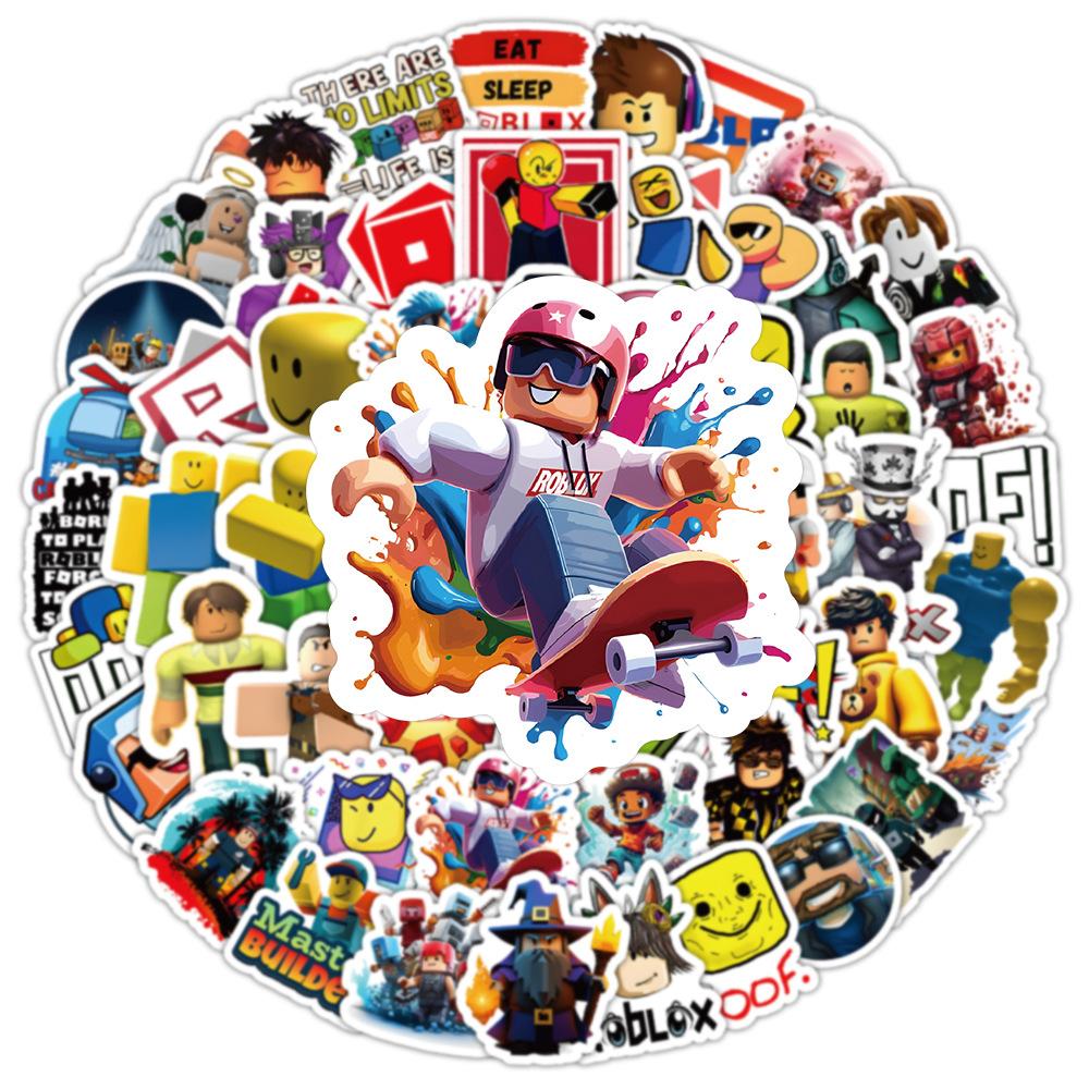Roblox Cartoon Game Stickers 103 Pcs Waterproof Reusable No Residue Decorative Decals For Kids Phone Laptop Fridge Water Bottle