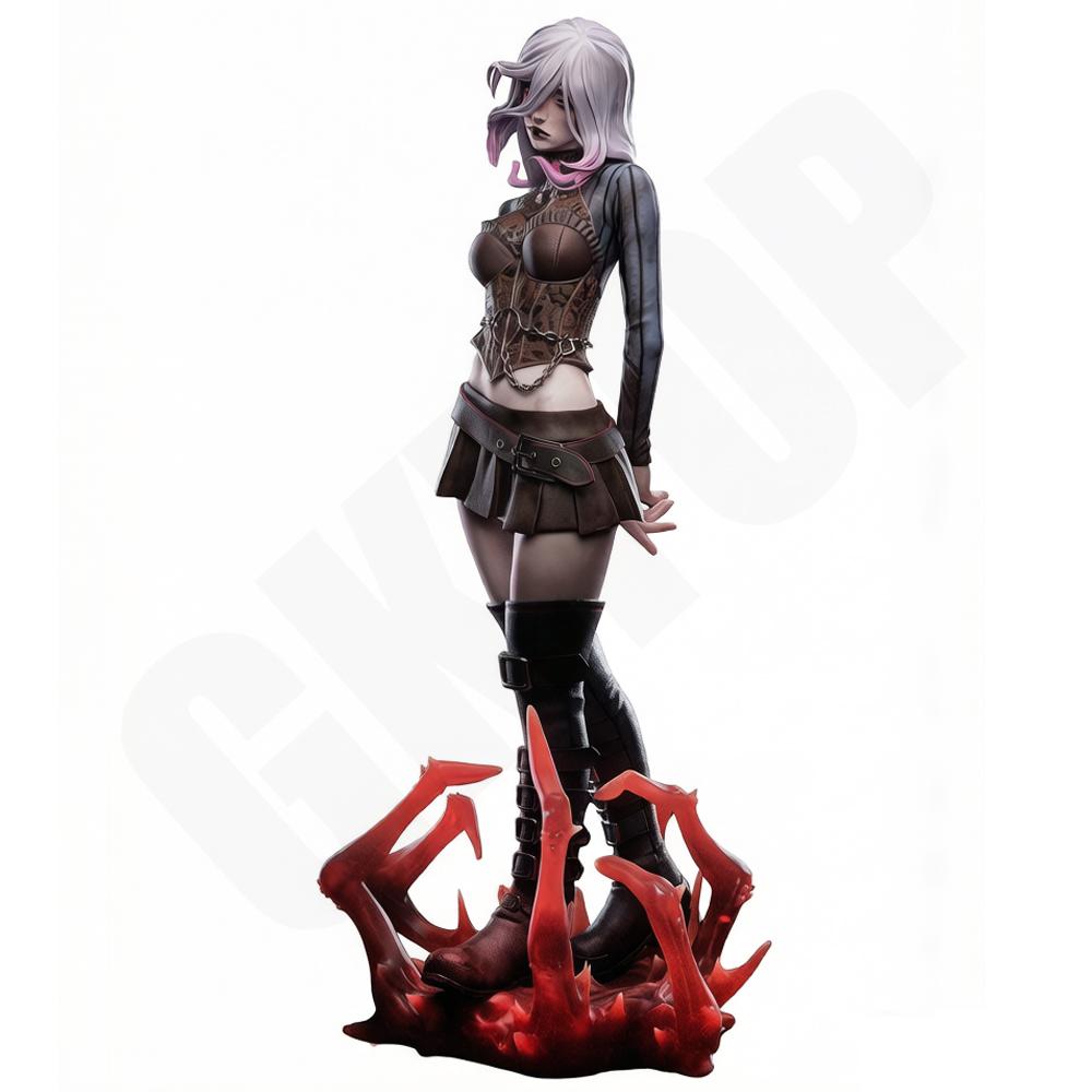 1/24 Corset Mini Skirt Gothic Lady Garage Kit Figures 3D Printed Resin Statue Miniature Model Kit DIY Unpainted Unassembled Toy