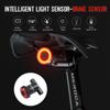Smart Bicycle Rear Light Auto Start/Stop Brake Sensing IPx6 Waterproof USB Charge Cycling Tail Taillight Bike LED