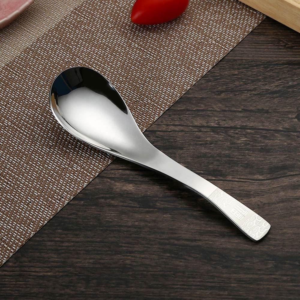 

Суповые ложки в китайском стиле из нержавеющей стали, десертная ложка, модная ложка для перемешивания