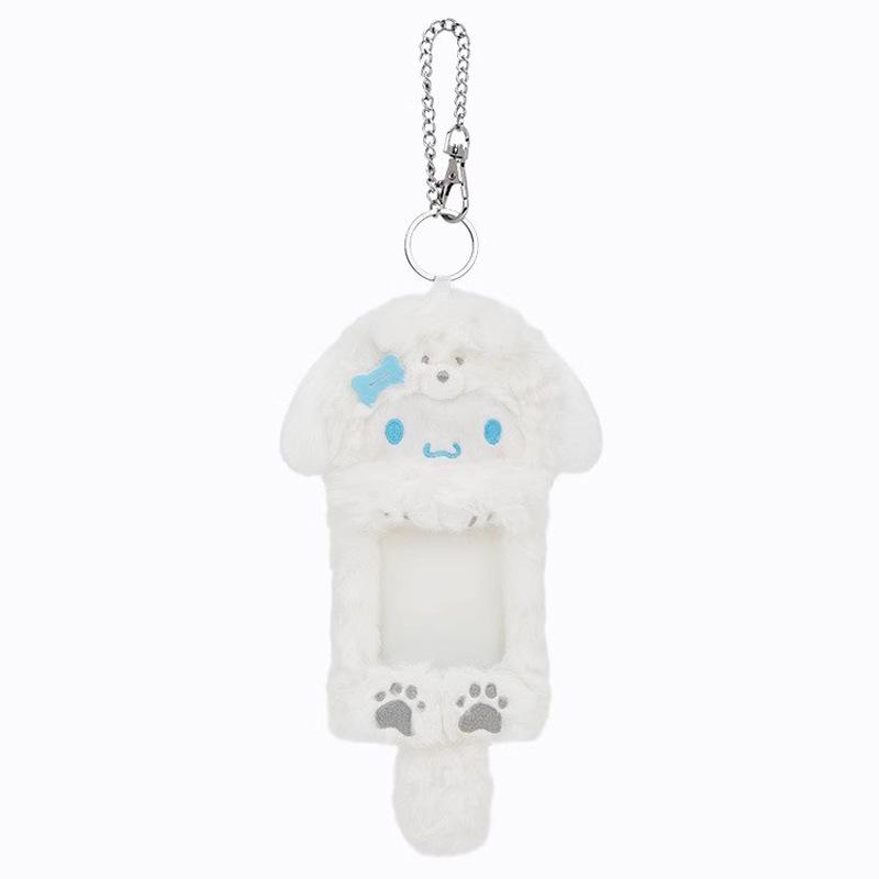 Sanrio Hello Kitty Student Plush Card Case Keychain Kuromi Cinnamoroll Melody Bus Card Holder Photo Card Display Sleeves