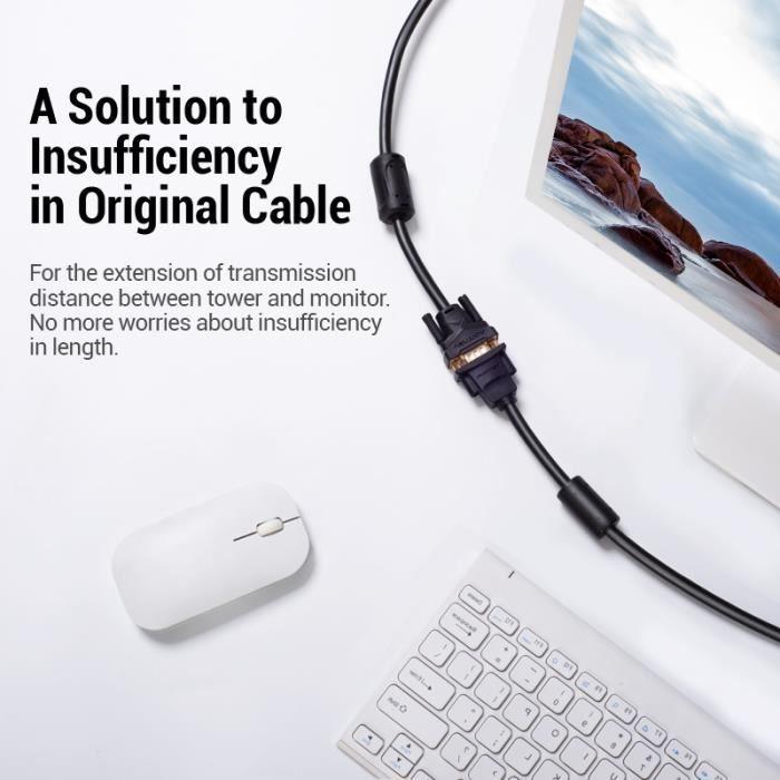 VENTION VGA SVGA Male To Female Extension Cable 1080P HD for Laptop PC Projector HDTV Screen 3m