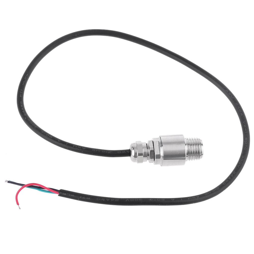 1/4" Pressure Transducer Sensor Stainless Steel Pressure Sensor Pressure Transducer Sender Sensor with Cable for Water