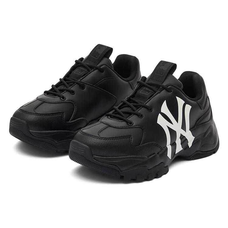 New MLB Big Ball Chunky Low Top Chunky Sneakers Unisex Black 3ASHC104N-50BKS