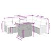 VidaXL Salon de Jardin avec Coussins 7 pcs, Canapés de Terrasse, Ensemble de Meubles de Patio, Mobilier d'Extérieur, Noir 3273975