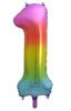 Rainbow Foil Balloon Number 1 85 Cm