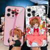 CardCaptor Sakura Anime Soft Phone Case for iPhone 16 16E 17 Air 15 Pro Max 14 Plus 13 Mini 11 12 7 Black Cover Back Shell