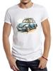 TEEHUB Pánské tričko Vintage malované auto Grafické klasické sportovní vozy Látka Retro akvarelové auto K