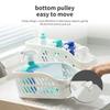 1pcs/kitchen Rack Storage Basket Household Under the Sink Cabinet Good Things with Wheels Narrow Storage Box Rattan Bag Gym Safe