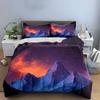 Mountain Sunset Art Decor Set Soft Comfortable Duvet Cover Bedding Set Included 1*Duvet Cover & 2*Pillowcases, Gift