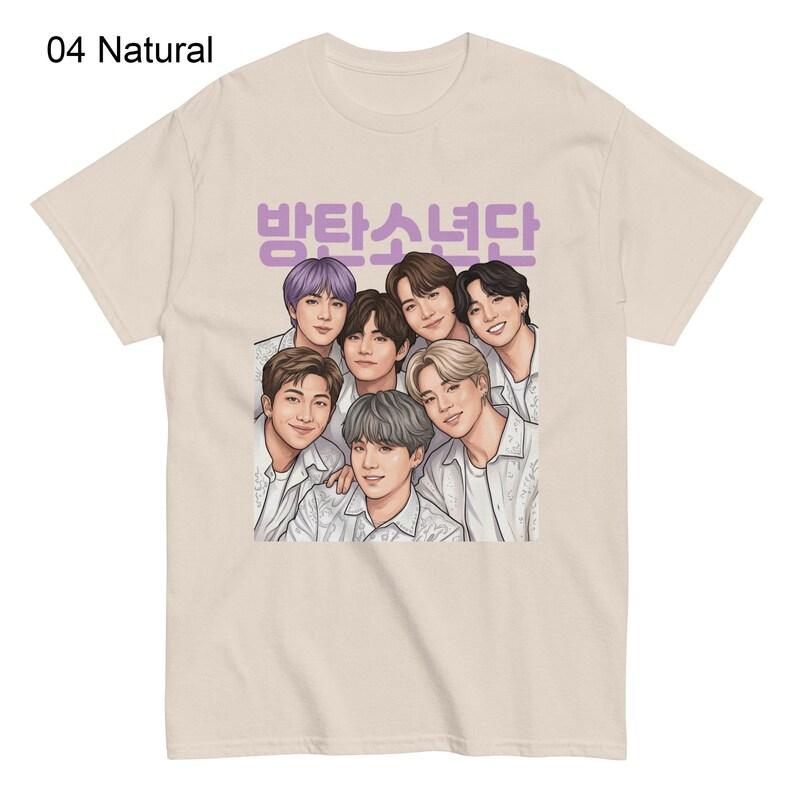 BTS World Tour Graphic T-shirt, Kpop Fan Art Tee, Bangtan Boys Shirt, Cute BTS Illustration Shirt, ARMY Gift, Korean Idol Merch